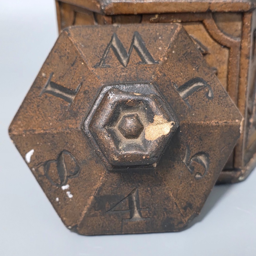 Incredibly Rare Unusual Masonic Carved Stone Box and Cover Dated 1845 View XVIII