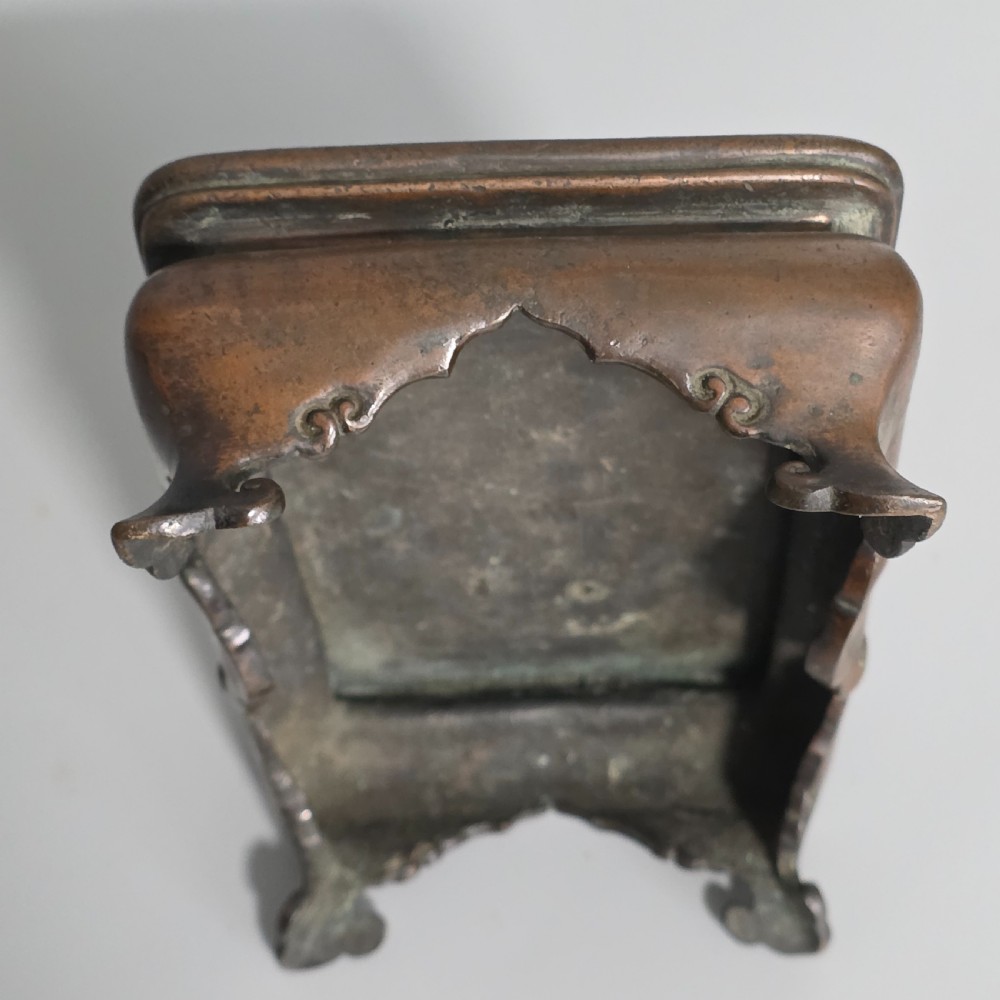Fine Quality Early 19th Century Chinese Footed Bronze Base 21cm x 12cm  x 6.5cm View VI