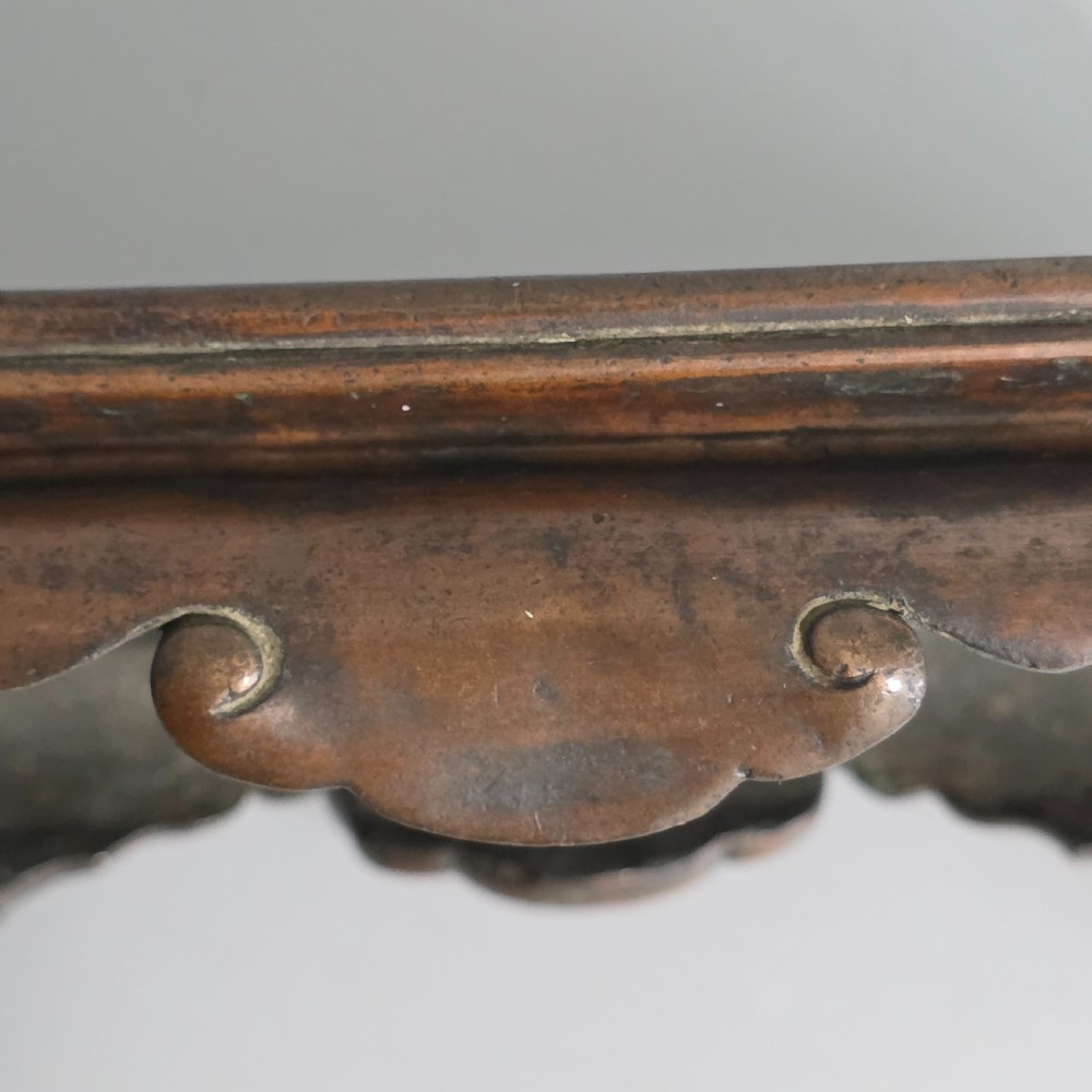 Fine Quality Early 19th Century Chinese Footed Bronze Base 21cm x 12cm  x 6.5cm View VIII