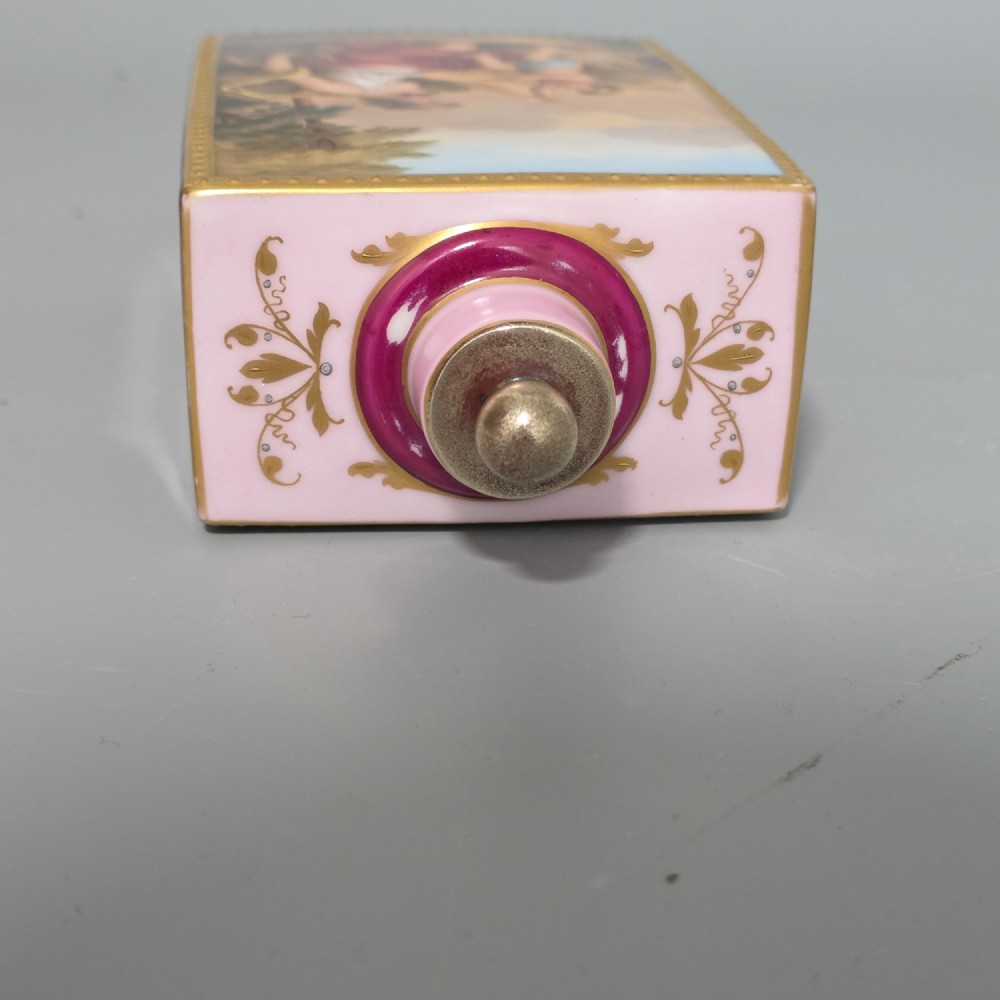 Exquisite 19th Century Royal Vienna Porcelain Tea Caddy. View VI