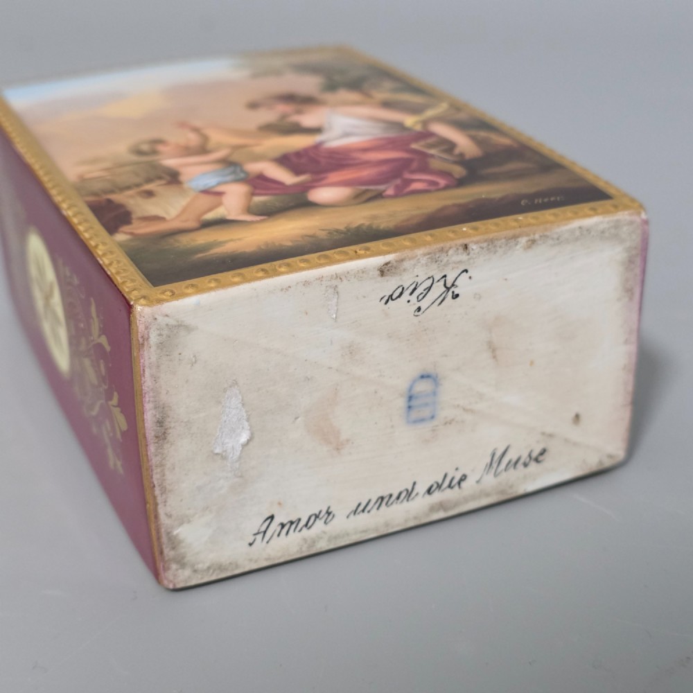 Exquisite 19th Century Royal Vienna Porcelain Tea Caddy. View VII