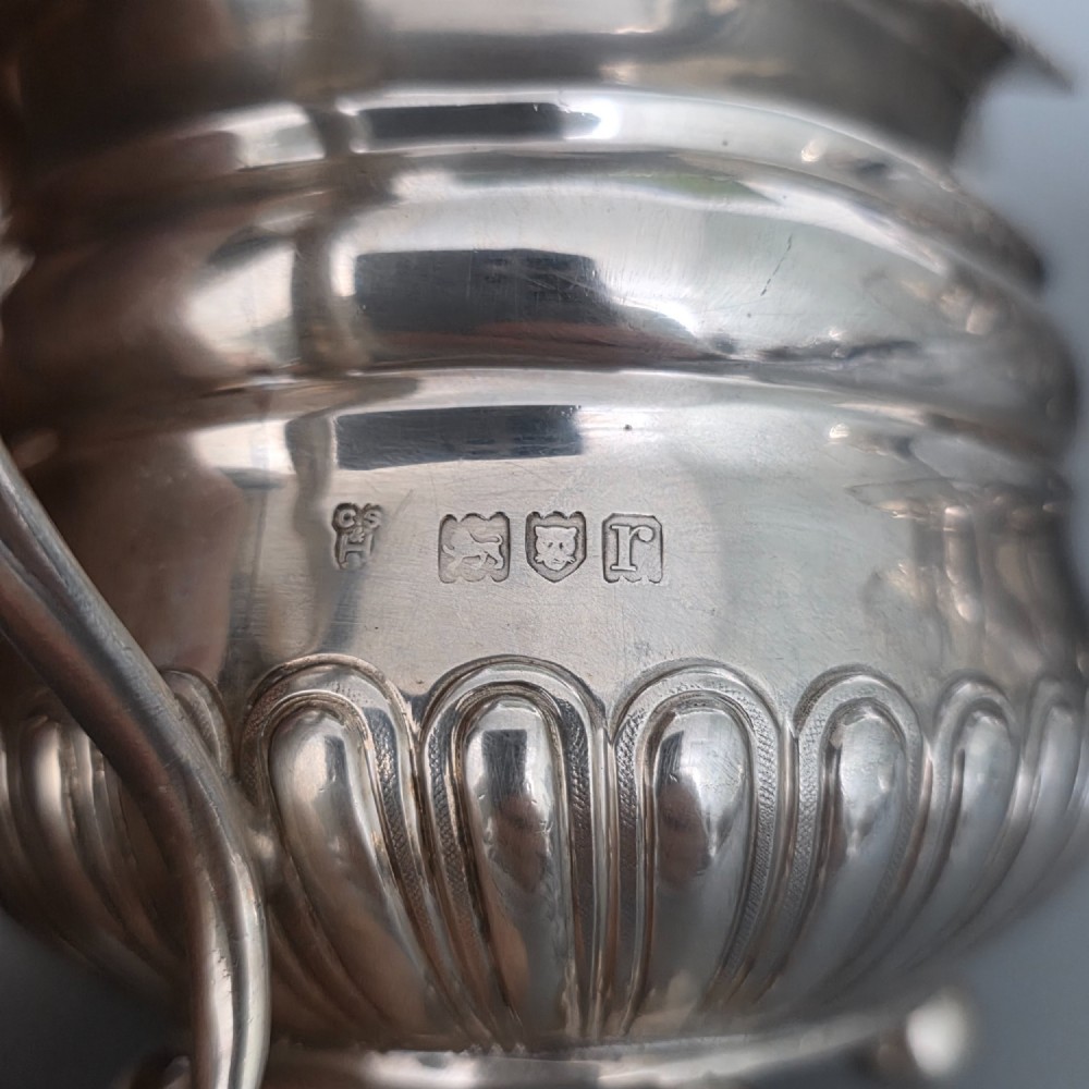 Antique Solid Silver Three-Piece Tea Set – London 1918 – Charles Stuart Harris – 1325g View XV
