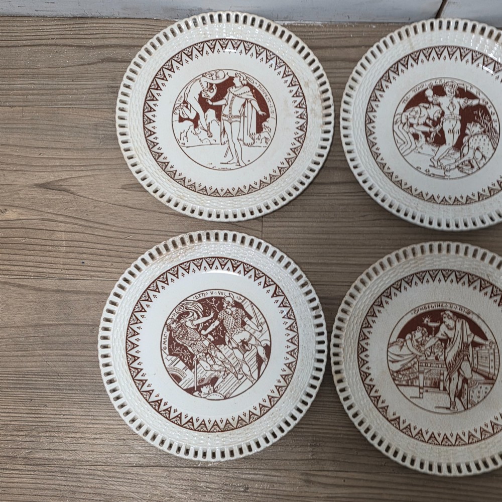 Rare Set of 8 Minton Shakespeare Plates c.1874 – John Moyr Smith – Aesthetic Movement View II