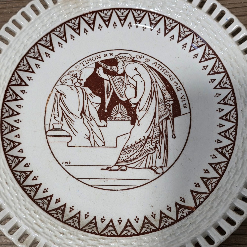 Rare Set of 8 Minton Shakespeare Plates c.1874 – John Moyr Smith – Aesthetic Movement View VIII