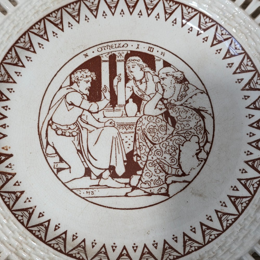 Rare Set of 8 Minton Shakespeare Plates c.1874 – John Moyr Smith – Aesthetic Movement View IX