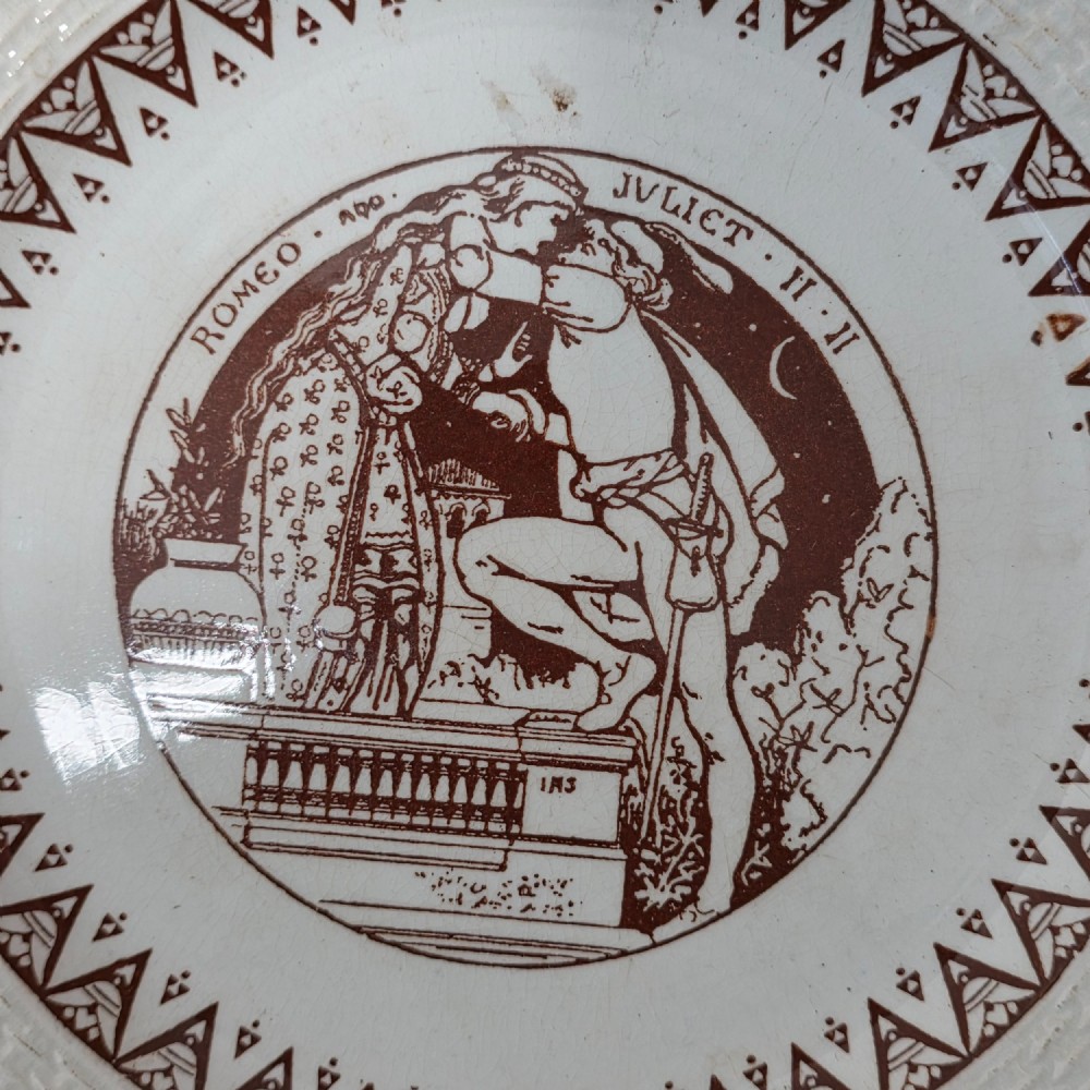 Rare Set of 8 Minton Shakespeare Plates c.1874 – John Moyr Smith – Aesthetic Movement View XI