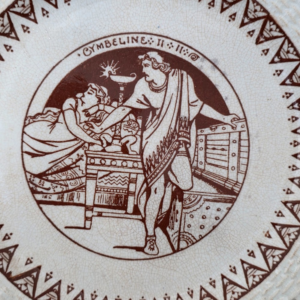 Rare Set of 8 Minton Shakespeare Plates c.1874 – John Moyr Smith – Aesthetic Movement View XII
