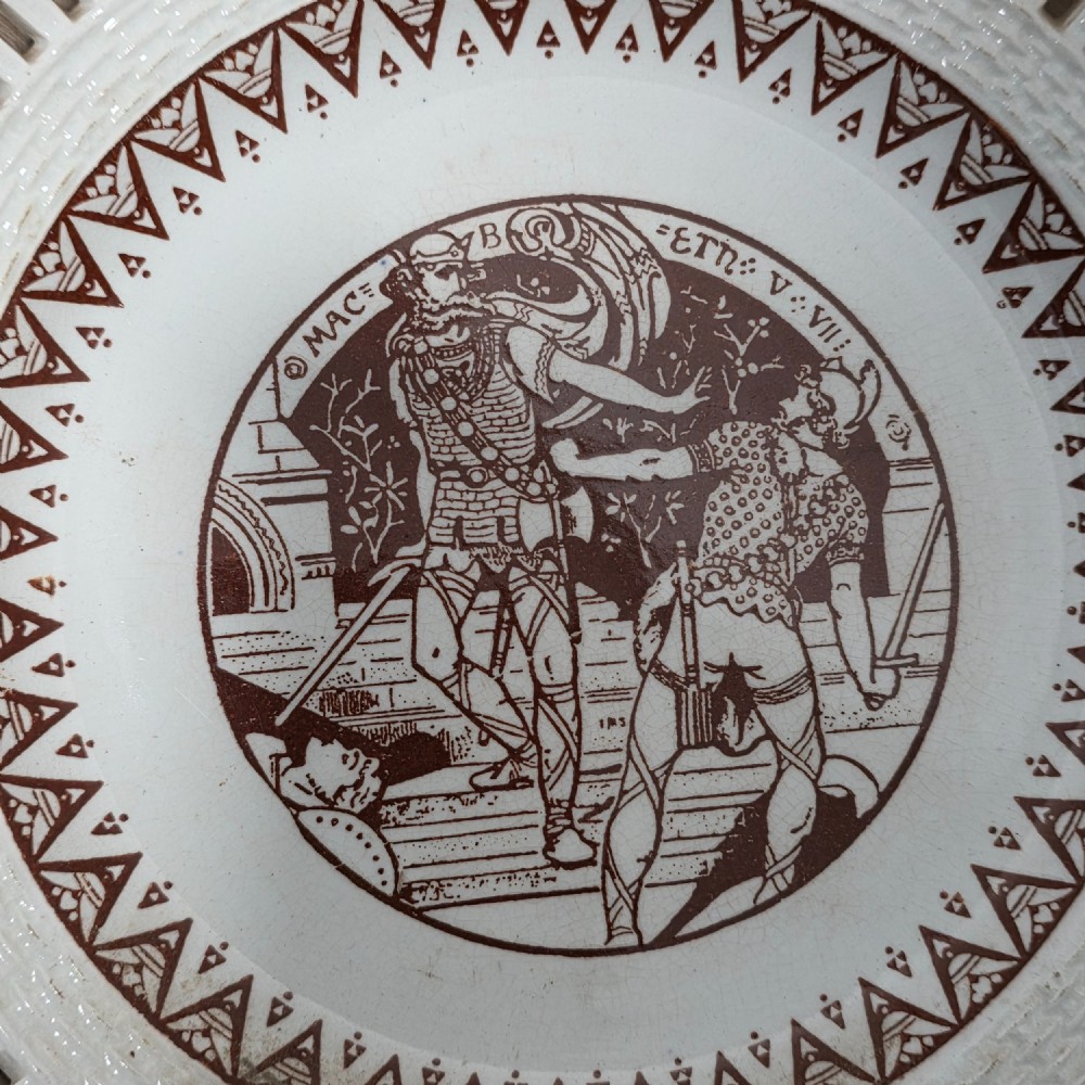 Rare Set of 8 Minton Shakespeare Plates c.1874 – John Moyr Smith – Aesthetic Movement View XIII