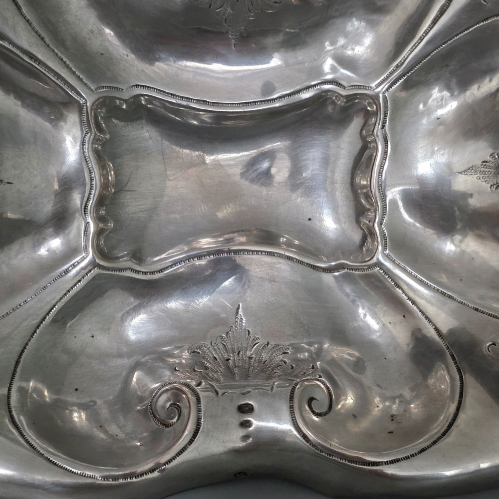 Fine Quality 19thc Polish Solid Silver Bread Basket 31.5cm View VI