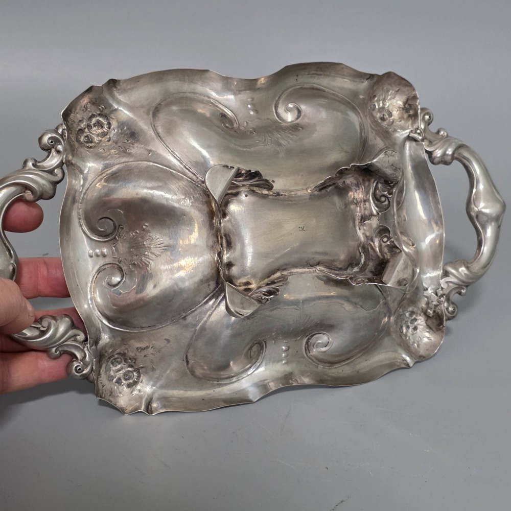 Fine Quality 19thc Polish Solid Silver Bread Basket 31.5cm View VII