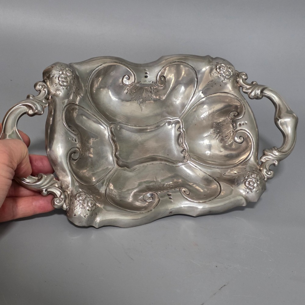 Fine Quality 19thc Polish Solid Silver Bread Basket 31.5cm View X