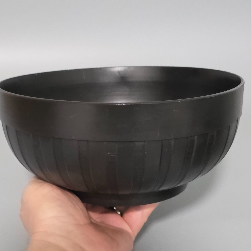 Large Antique Wedgwood Etruria Basalt Bowl 22cm View XII