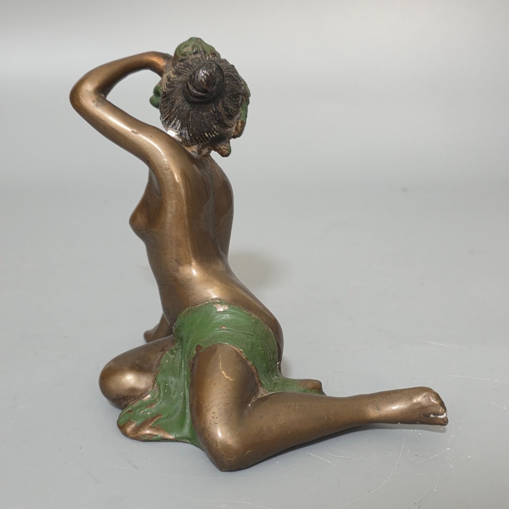 Bronze Sculpture of a seated nude lady in the style of Jean Gautherin c1880 View VII