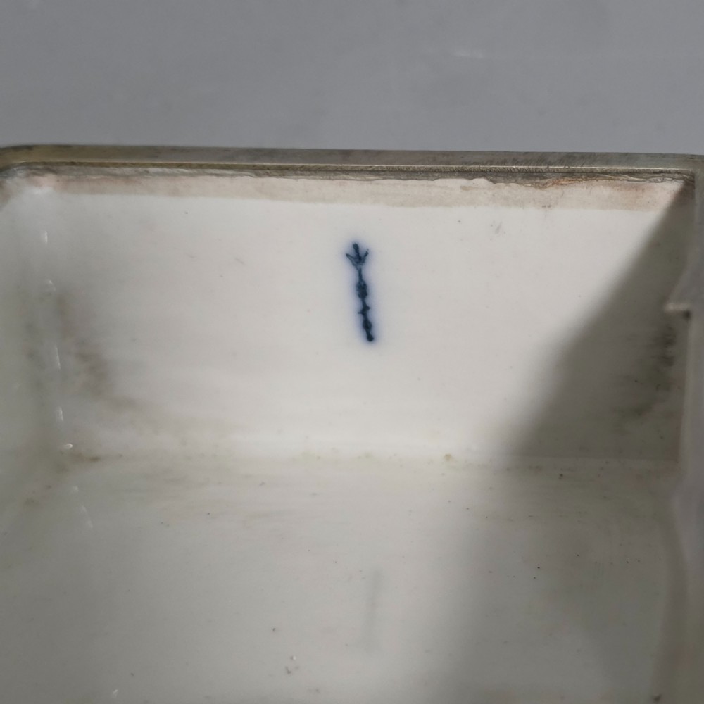 Large KPM 19thc Silver Mounted Painted Table Snuffbox c1880 View IV