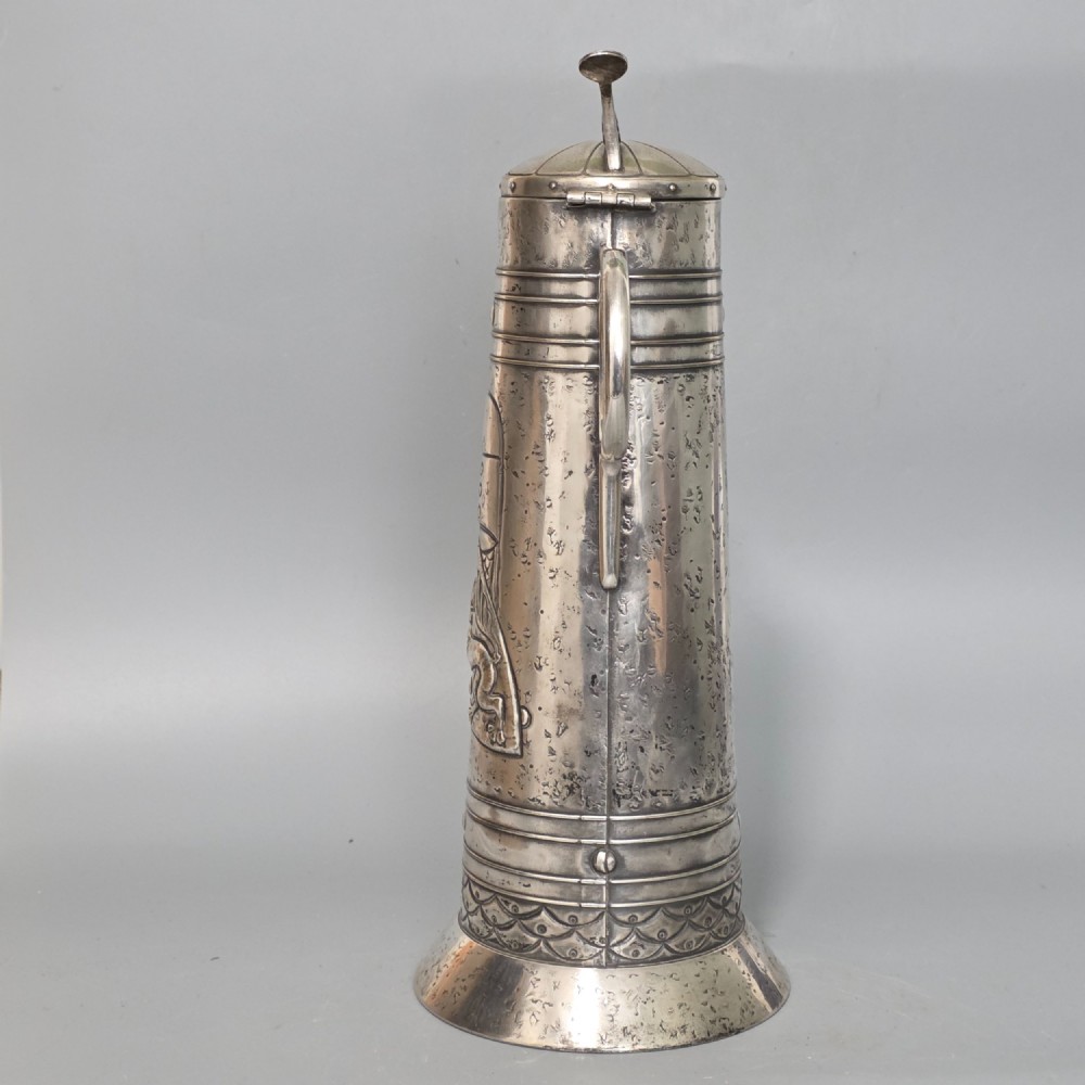 Large WMF Secessionist Silver Plated Flagon 35.5cm View IX