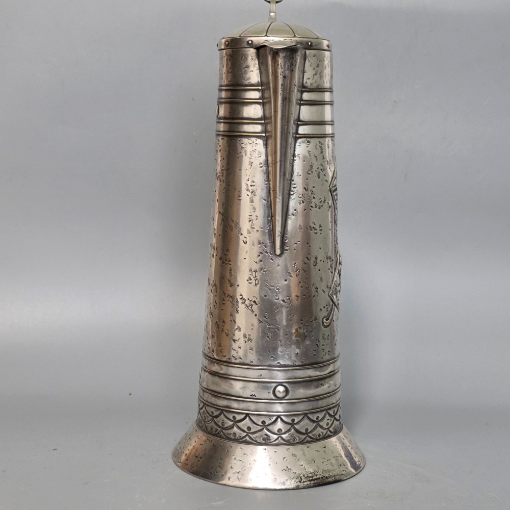 Large WMF Secessionist Silver Plated Flagon 35.5cm View X