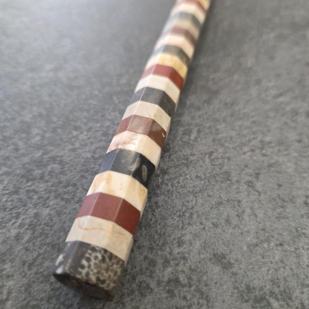 A 19thc Grand Tour Specimen Marble Octagonal Rule View III