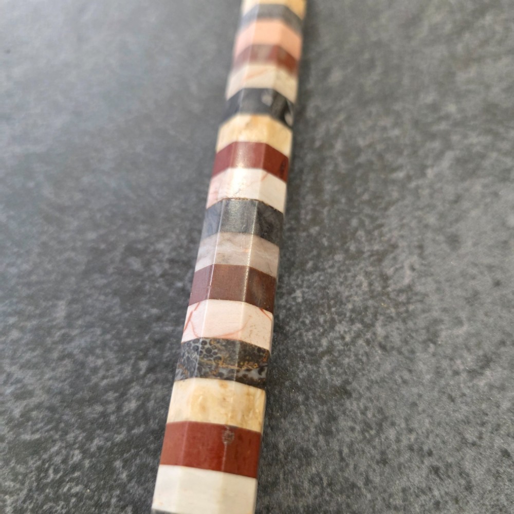 A 19thc Grand Tour Specimen Marble Octagonal Rule View IV