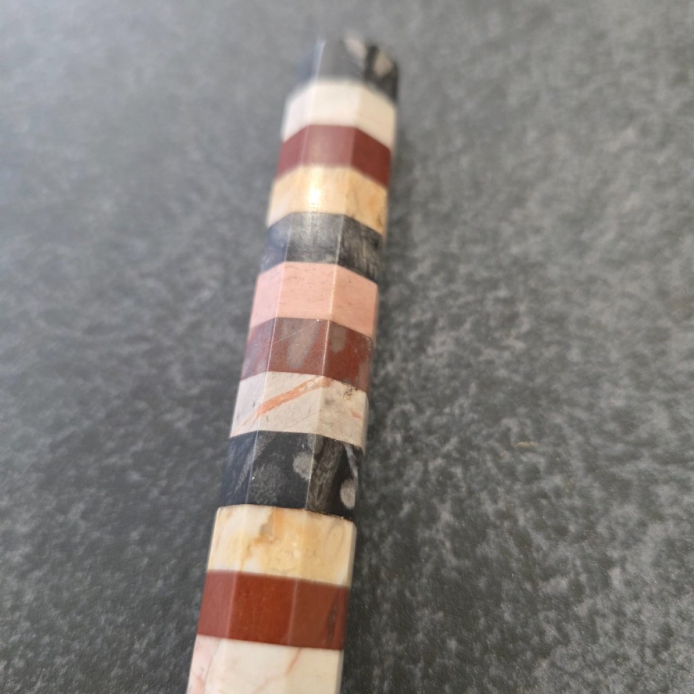 A 19thc Grand Tour Specimen Marble Octagonal Rule View V