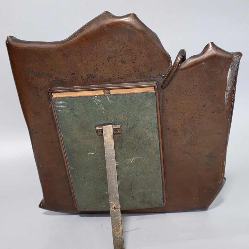 Exceptional Arts & Crafts Bronzed & Copper Frame, Dragonfly, Lobster & Lizard 32cm c1910 View XV