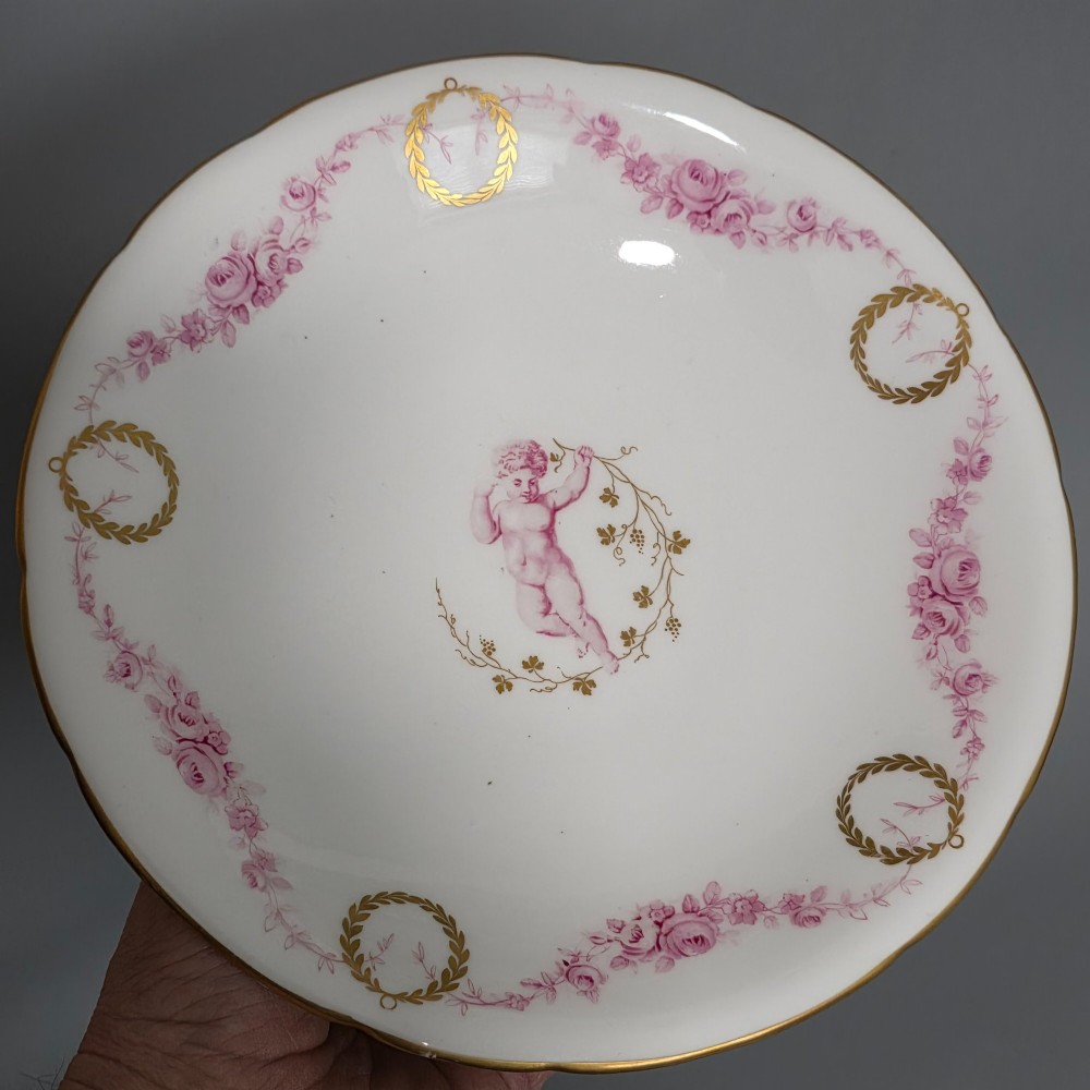 Delightful 19thc Cherub Decorated Tazza by Minton.