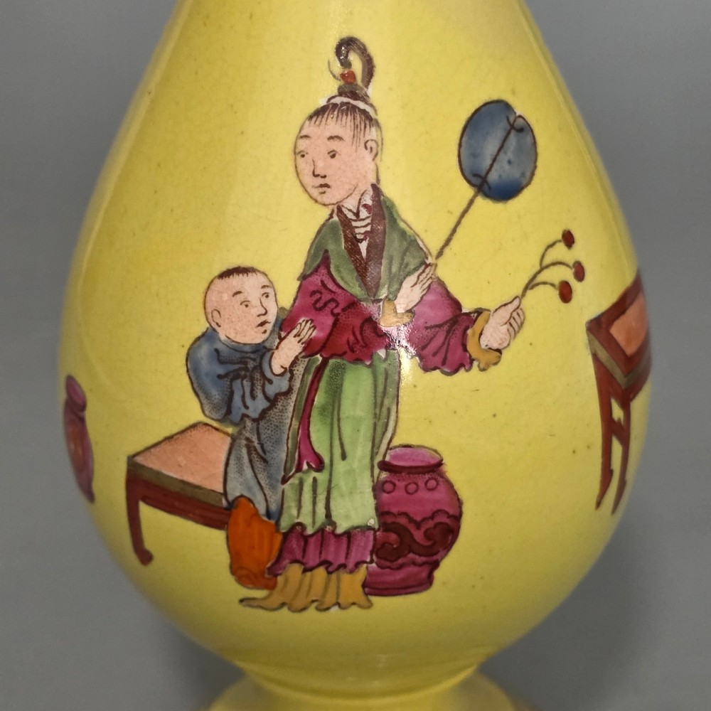 Early 19th Century Chinoiserie Porcelain Vase c.1820 – Staffordshire Interest – Hand Painted Antique Vase View VIII