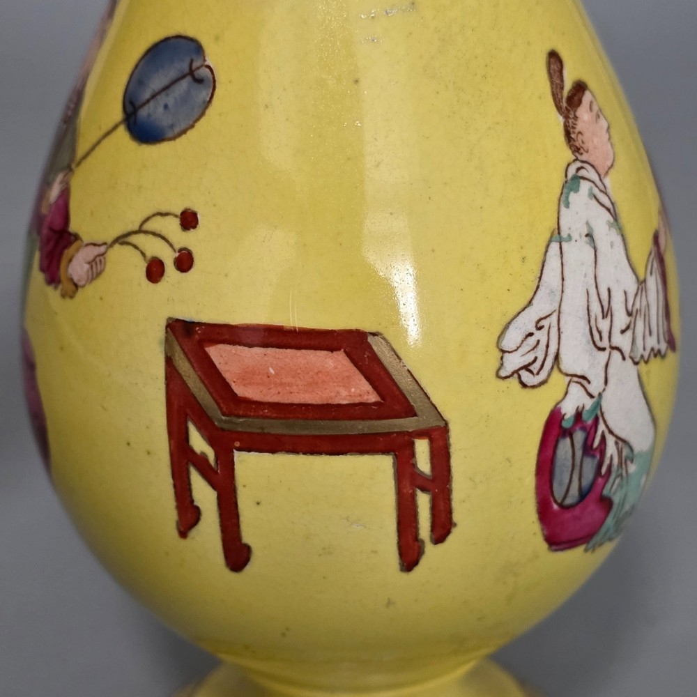 Early 19th Century Chinoiserie Porcelain Vase c.1820 – Staffordshire Interest – Hand Painted Antique Vase View IX
