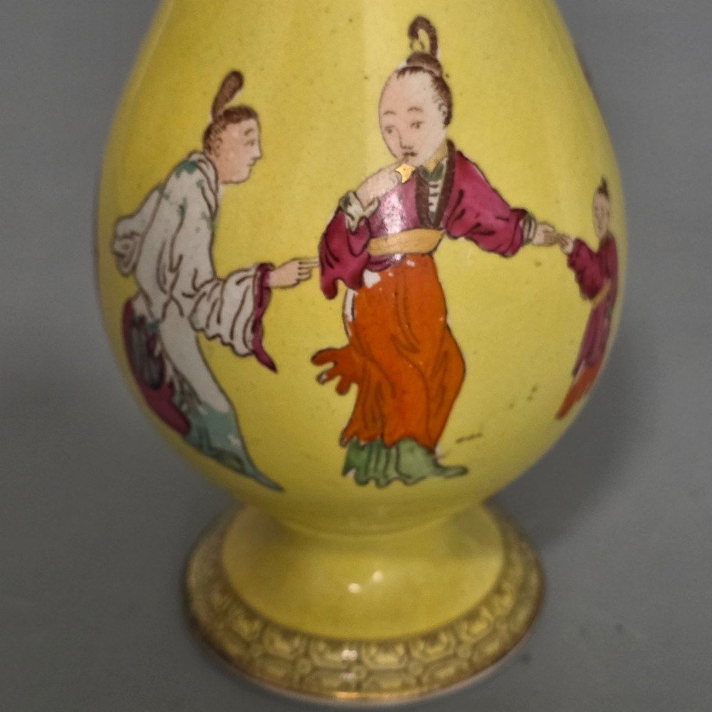 Early 19th Century Chinoiserie Porcelain Vase c.1820 – Staffordshire Interest – Hand Painted Antique Vase View X