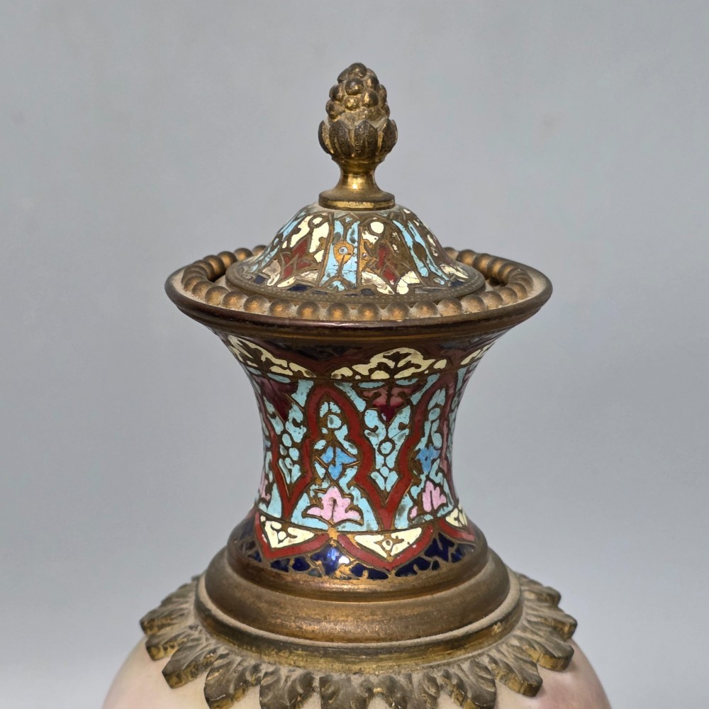 Antique French Painted Sevres Style Signed Porcelain Ormolu Vase Signed 'Max' 31cm View V