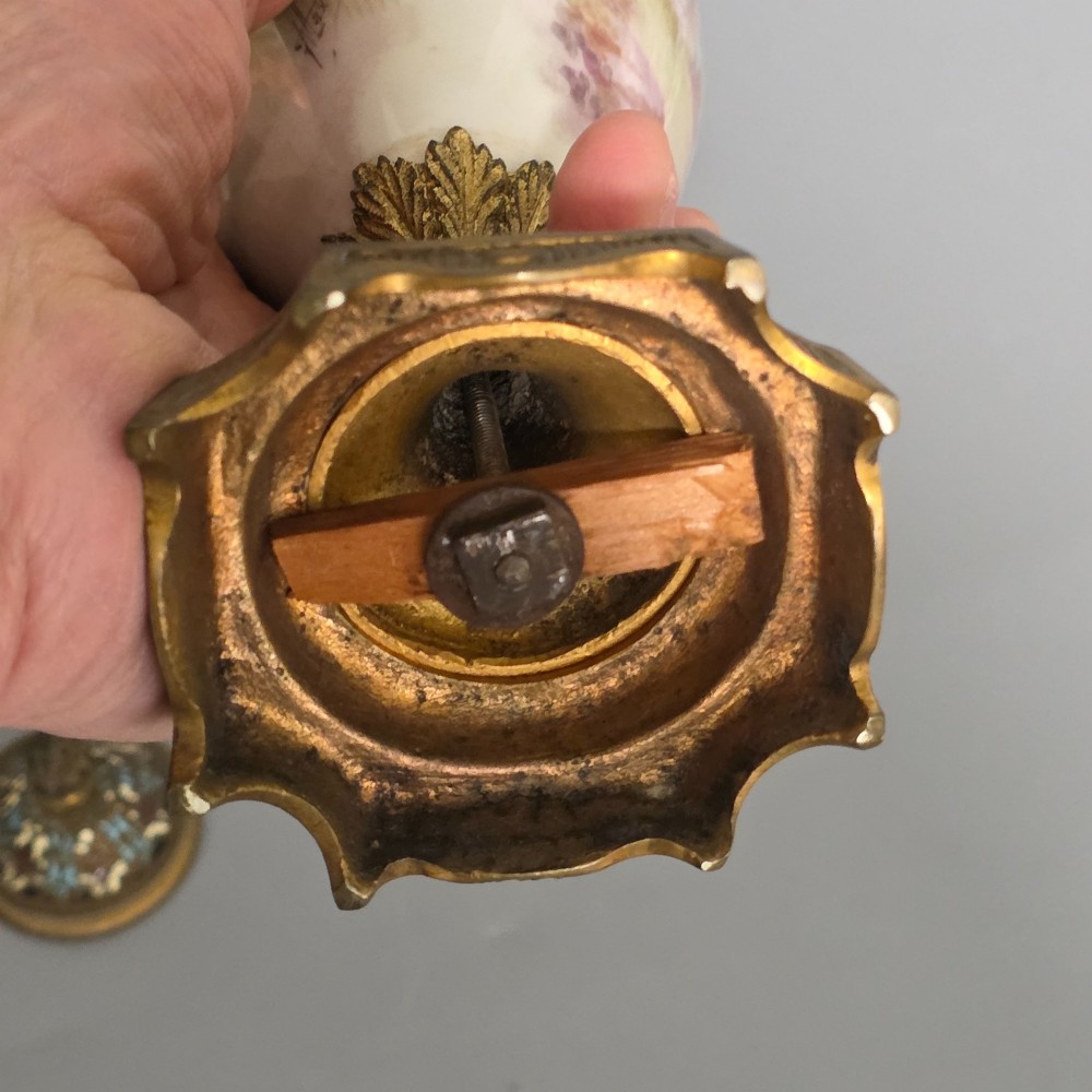 Antique French Painted Sevres Style Signed Porcelain Ormolu Vase Signed 'Max' 31cm View VI