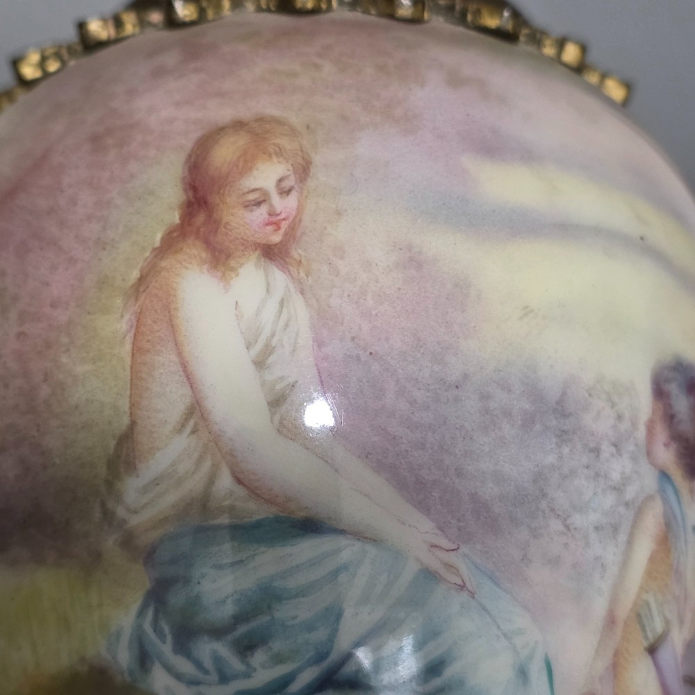 Antique French Painted Sevres Style Signed Porcelain Ormolu Vase Signed 'Max' 31cm View VIII