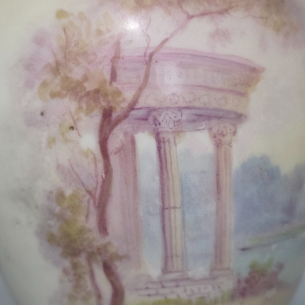 Antique French Painted Sevres Style Signed Porcelain Ormolu Vase Signed 'Max' 31cm View XV