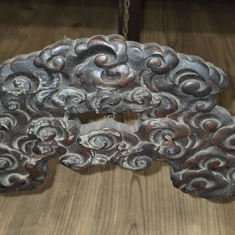 Exceptional Antique Chinese Carved Wooden Easel Frame – Dragon & Phoenix Decor 145cm View V