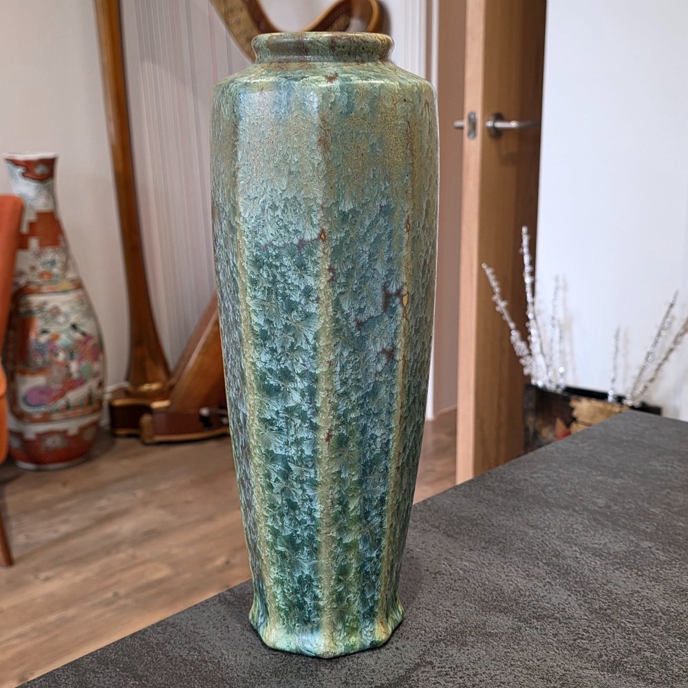 Pierrefonds, France Large Crystalline Vase, Circa 1900 35cm