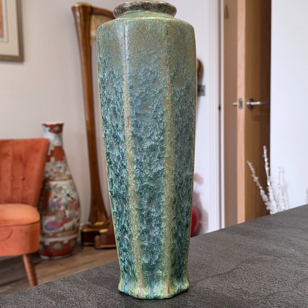 Pierrefonds, France Large Crystalline Vase, Circa 1900 35cm View II