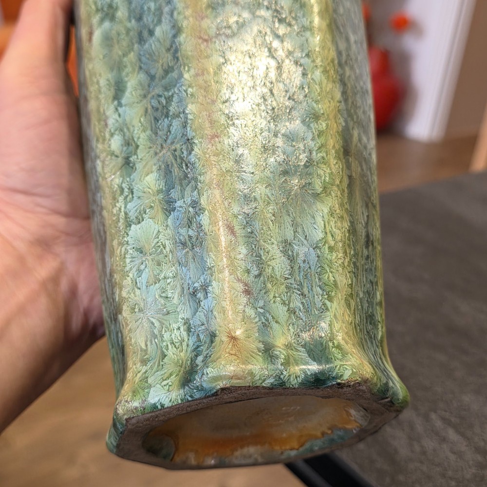 Pierrefonds, France Large Crystalline Vase, Circa 1900 35cm View IX
