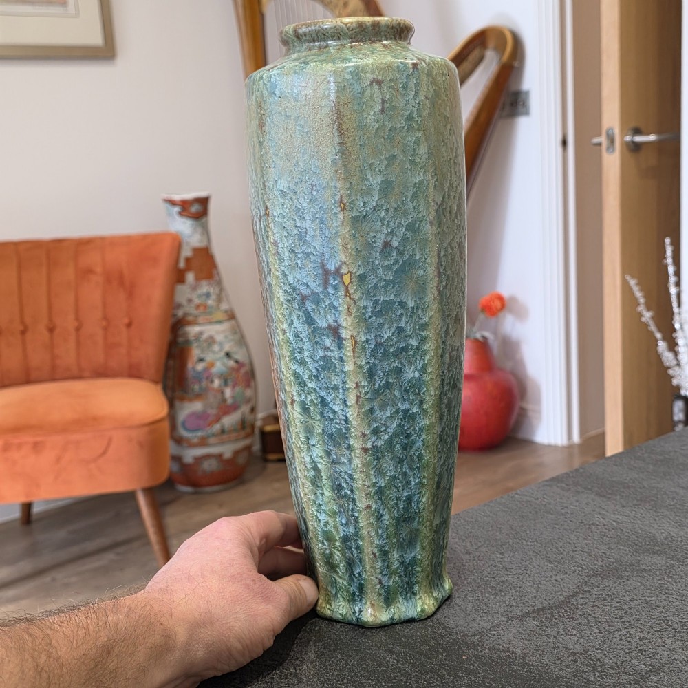 Pierrefonds, France Large Crystalline Vase, Circa 1900 35cm View XIV