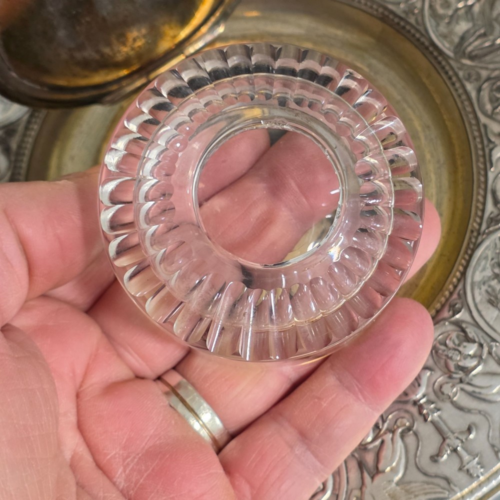 Elkington, Victorian, Neo Classical Silver Plate on Brass Circular Inkstand. Elkington & Co.c1875 View X