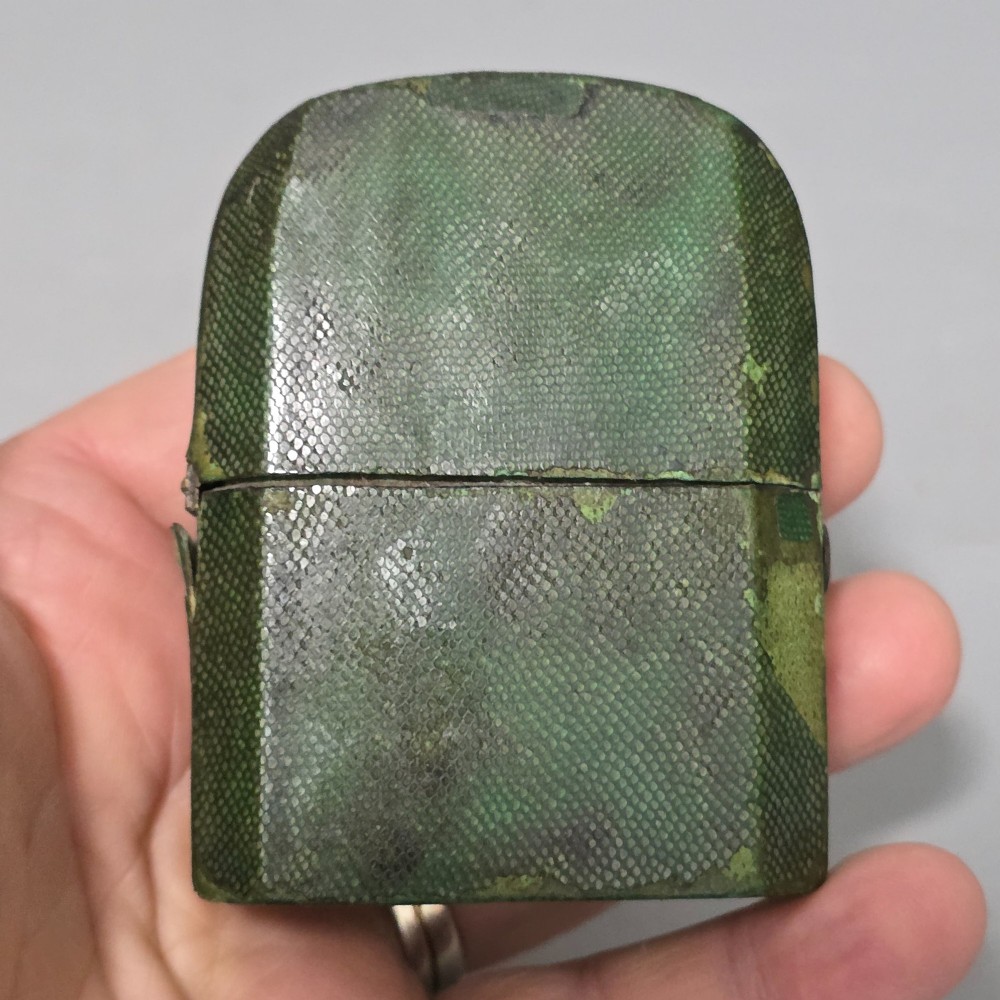 Antique 1700s French Shagreen Etui, Nécessaire, Scent Bottles, Scissors, Stylus View X