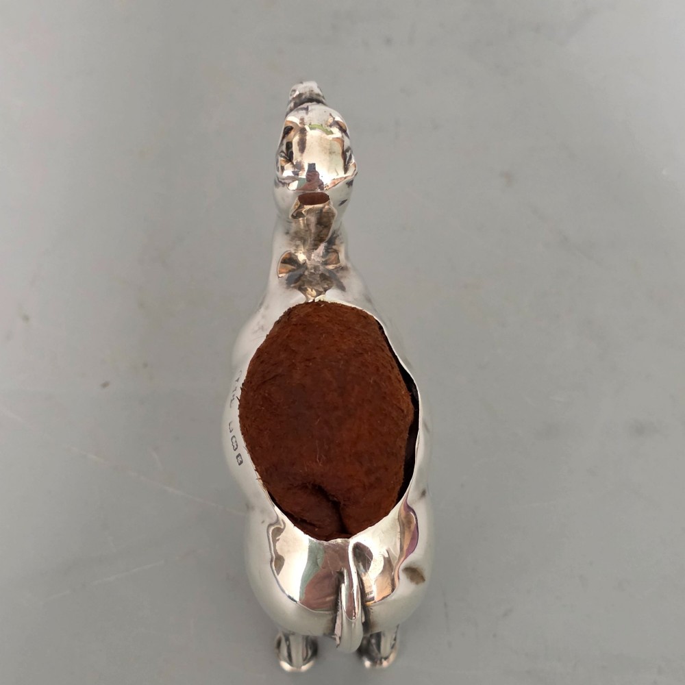 Antique Edwardian Silver Novelty Pin Cushion - Camel Birmingham 1906 View VII