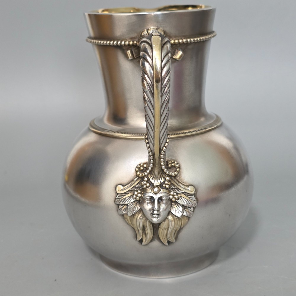 Large Elkington Water Pitcher Antique Victorian Silver Plate c1890 View II