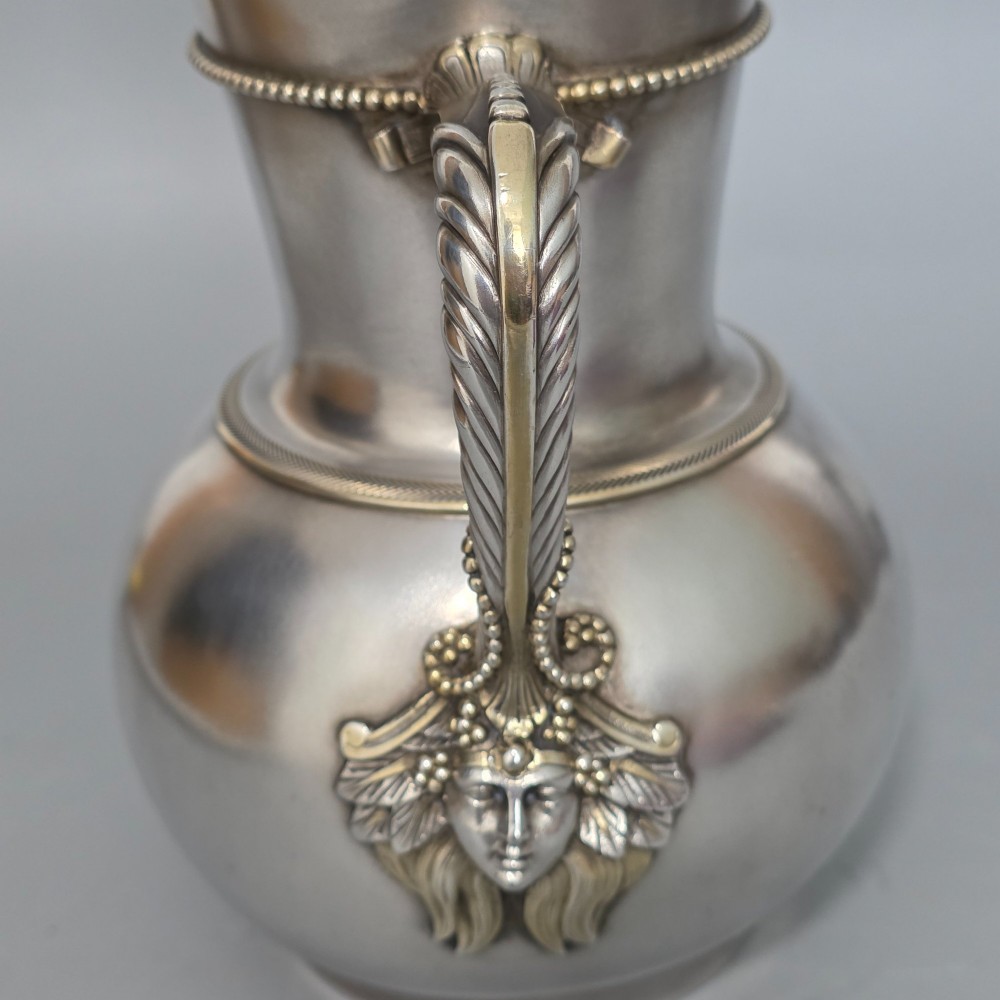 Large Elkington Water Pitcher Antique Victorian Silver Plate c1890 View III