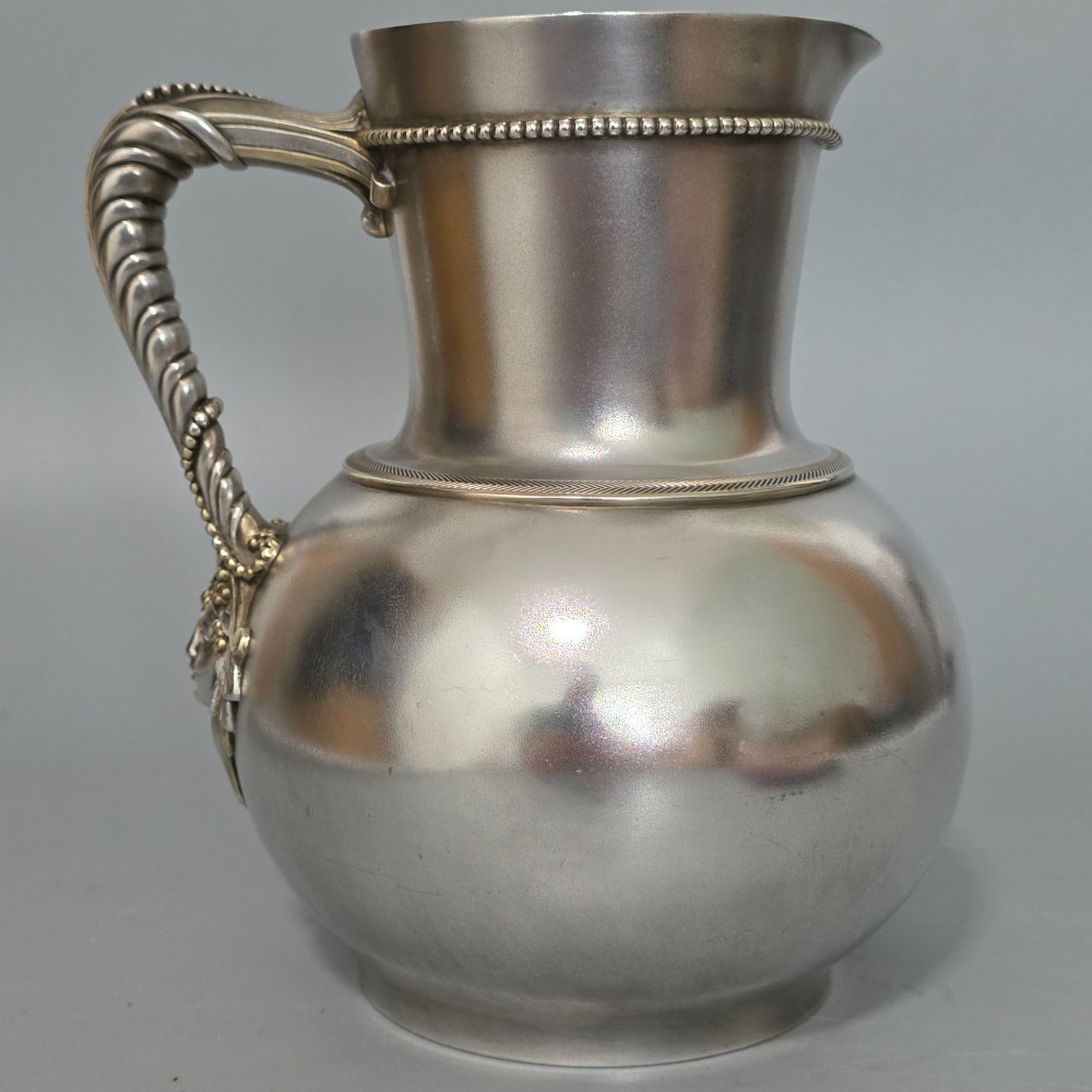 Large Elkington Water Pitcher Antique Victorian Silver Plate c1890 View VI