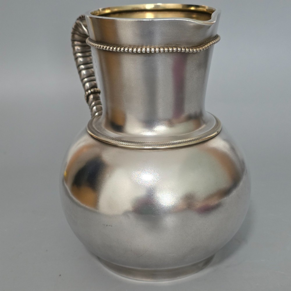 Large Elkington Water Pitcher Antique Victorian Silver Plate c1890 View VII