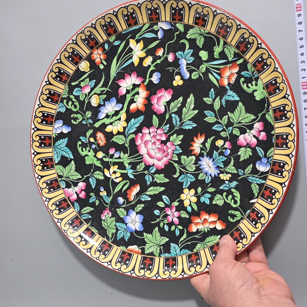 Large 38cm Minton Floral Charger c1920s View II
