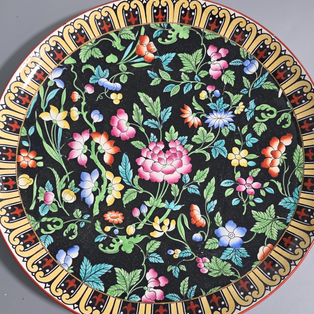 Large 38cm Minton Floral Charger c1920s View III