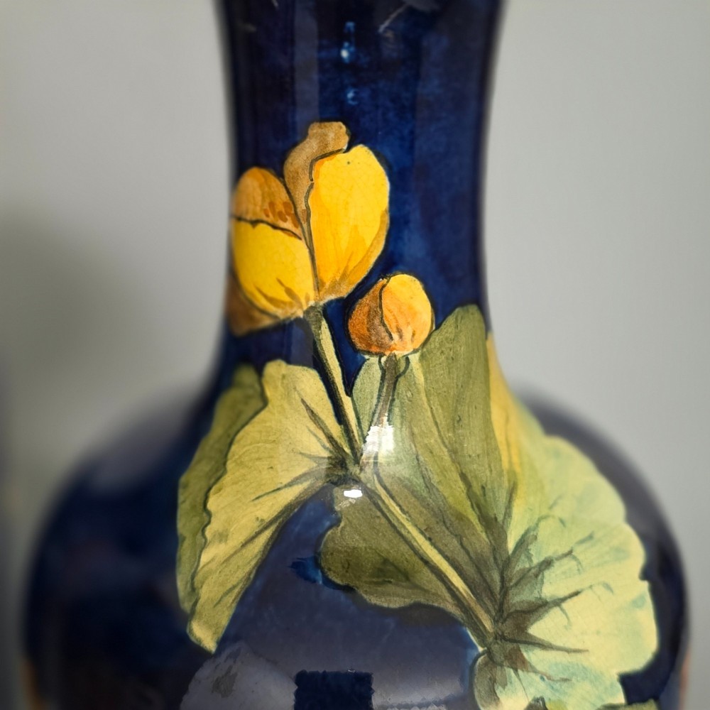 A pair of Doulton Lambeth faience vases, late 19th Century, decorated by Alberta L. Green View X