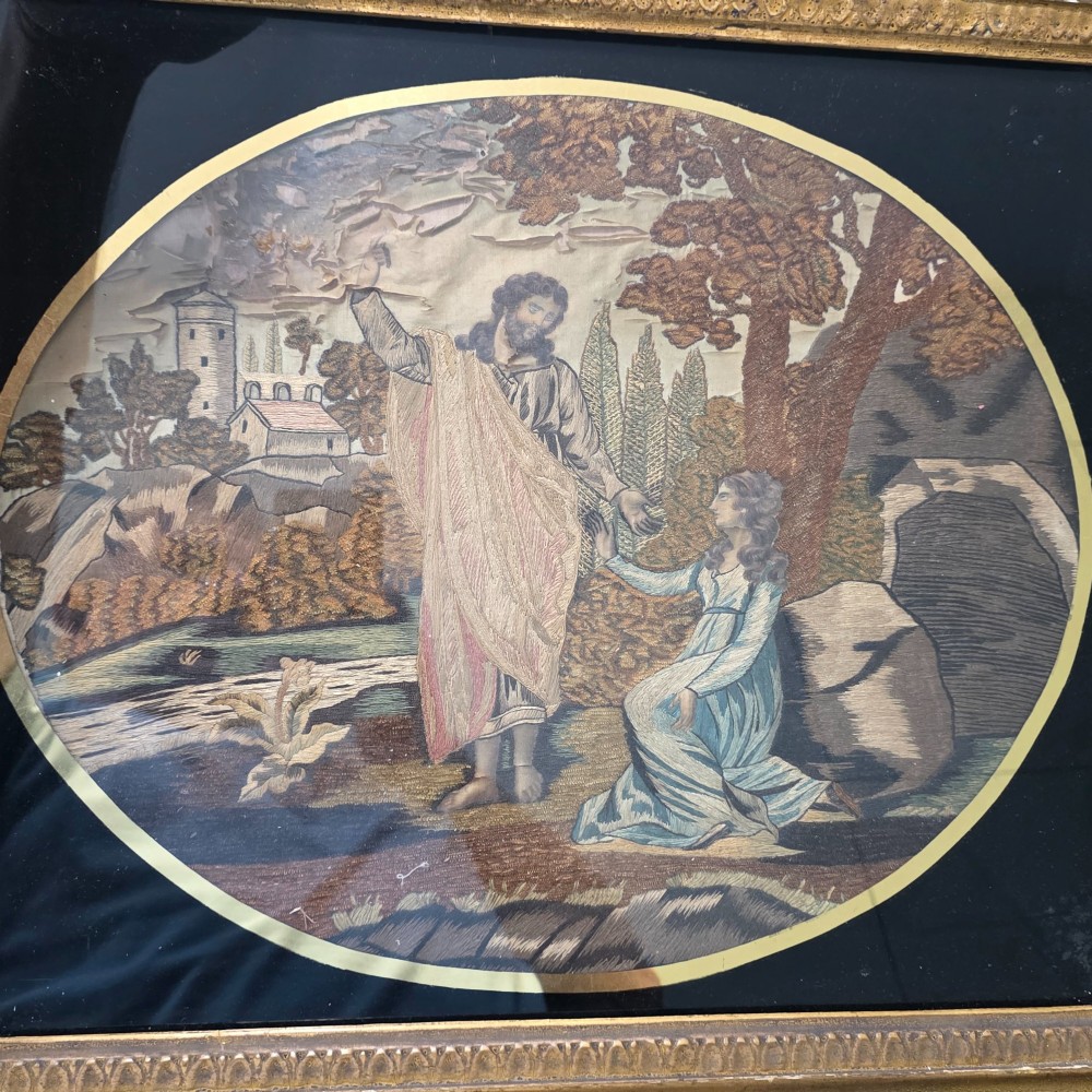 Georgian-Era Silk And Needlework Picture View III