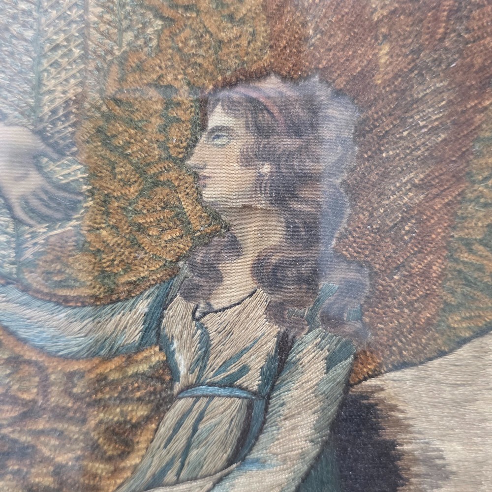 Georgian-Era Silk And Needlework Picture View V