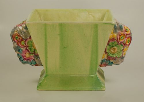 CLARICE CLIFF BIZARRE MY GARDEN VASE WITH FROG RARE POSY HOLDER SUPERB CONDITON - ADDITIONAL PHOTO 12